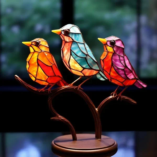 Crystalbird - Vogels van Gekleurd Glas voor een Verfijnd Interieurontwerp