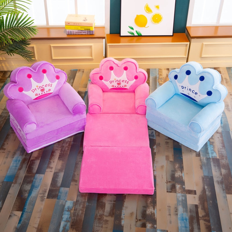 ComfySofa – Luxe Opvouwbare Kinderbank met Fluweel voor Kinderen