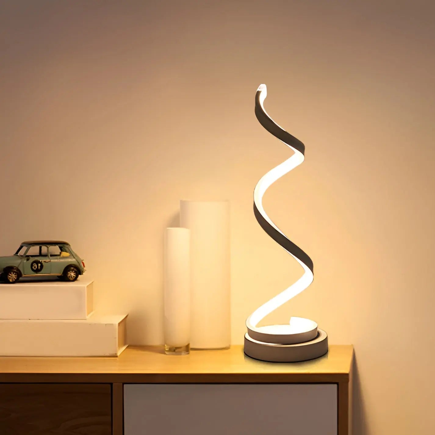 Elegante Spiral Glow LED  Lamp – Energiezuinig, Duurzaam & Oogvriendelijk Design